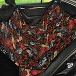 Old School Tattoo Print Pet Car Back Seat Cover