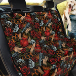 Old School Tattoo Print Pet Car Back Seat Cover