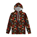 Old School Tattoo Print Pullover Hoodie