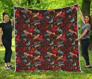 Old School Tattoo Print Quilt