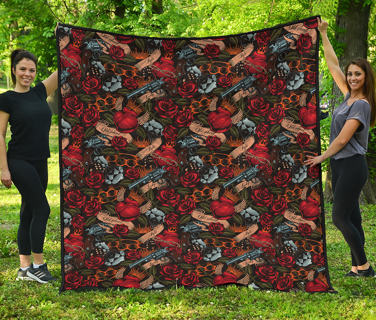 Old School Tattoo Print Quilt