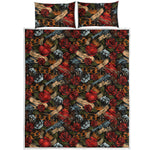 Old School Tattoo Print Quilt Bed Set