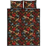 Old School Tattoo Print Quilt Bed Set