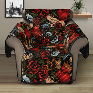 Old School Tattoo Print Recliner Protector