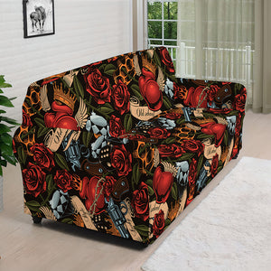 Old School Tattoo Print Sofa Cover