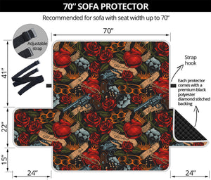 Old School Tattoo Print Sofa Protector