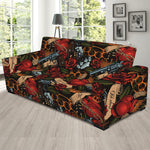 Old School Tattoo Print Sofa Slipcover