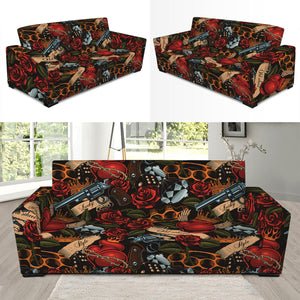 Old School Tattoo Print Sofa Slipcover