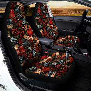 Old School Tattoo Print Universal Fit Car Seat Covers