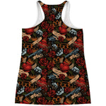 Old School Tattoo Print Women's Racerback Tank Top