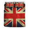 Old Union Jack British Flag Print Duvet Cover Bedding Set GearFrost