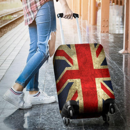 Old Union Jack British Flag Print Luggage Cover GearFrost
