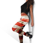 Old Wrinkled American Flag Patriotic Women's Leggings GearFrost