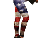 Old Wrinkled American Flag Patriotic Women's Leggings GearFrost