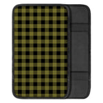 Olive Green Buffalo Check Pattern Print Car Center Console Cover