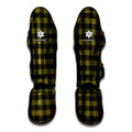 Olive Green Buffalo Check Pattern Print Muay Thai Shin Guards