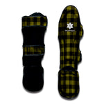 Olive Green Buffalo Check Pattern Print Muay Thai Shin Guard