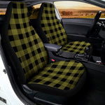 Olive Green Buffalo Check Pattern Print Universal Fit Car Seat Covers