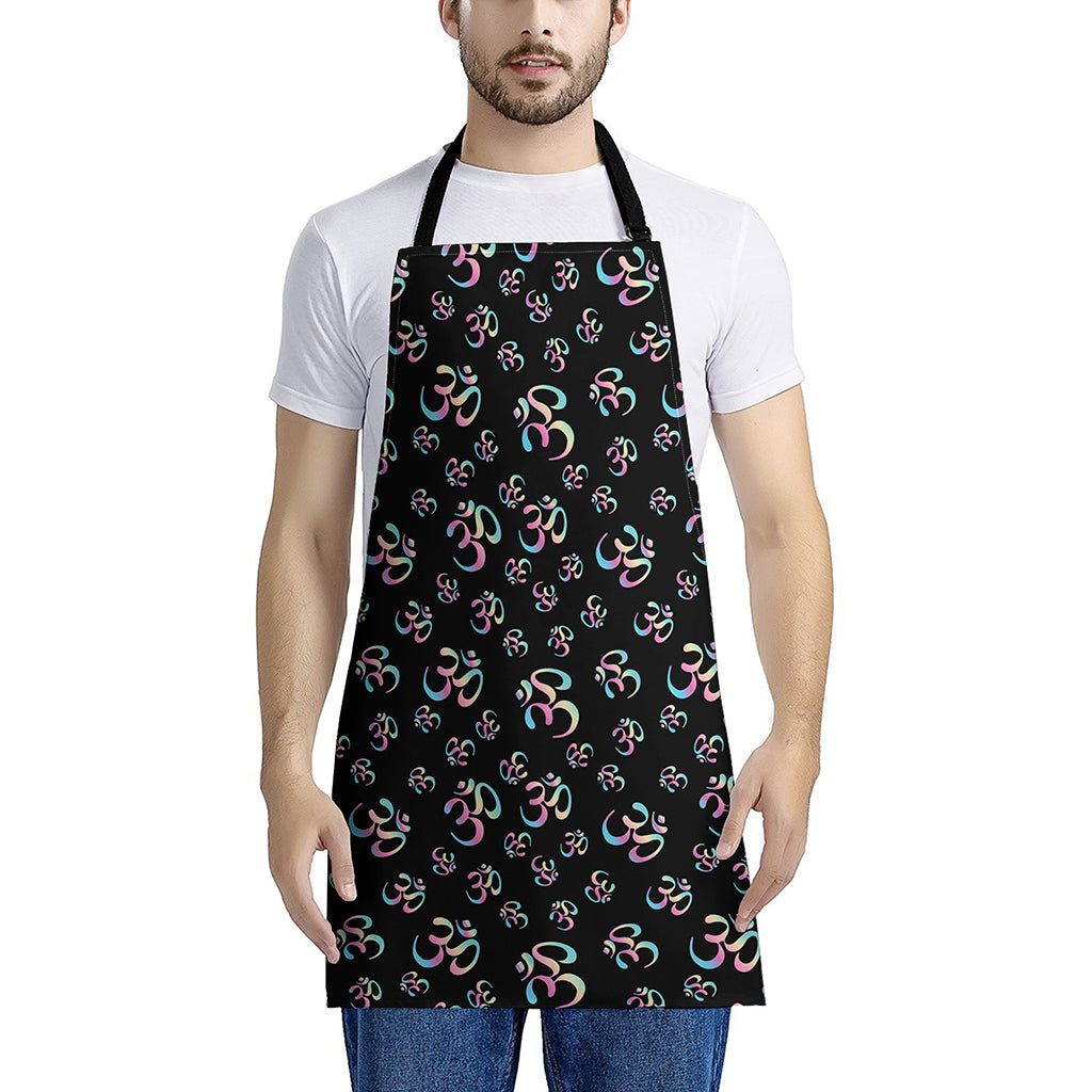 Om Sign Pattern Print Apron