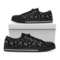 Om Sign Pattern Print Black Low Top Sneakers