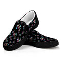 Om Sign Pattern Print Black Slip On Sneakers