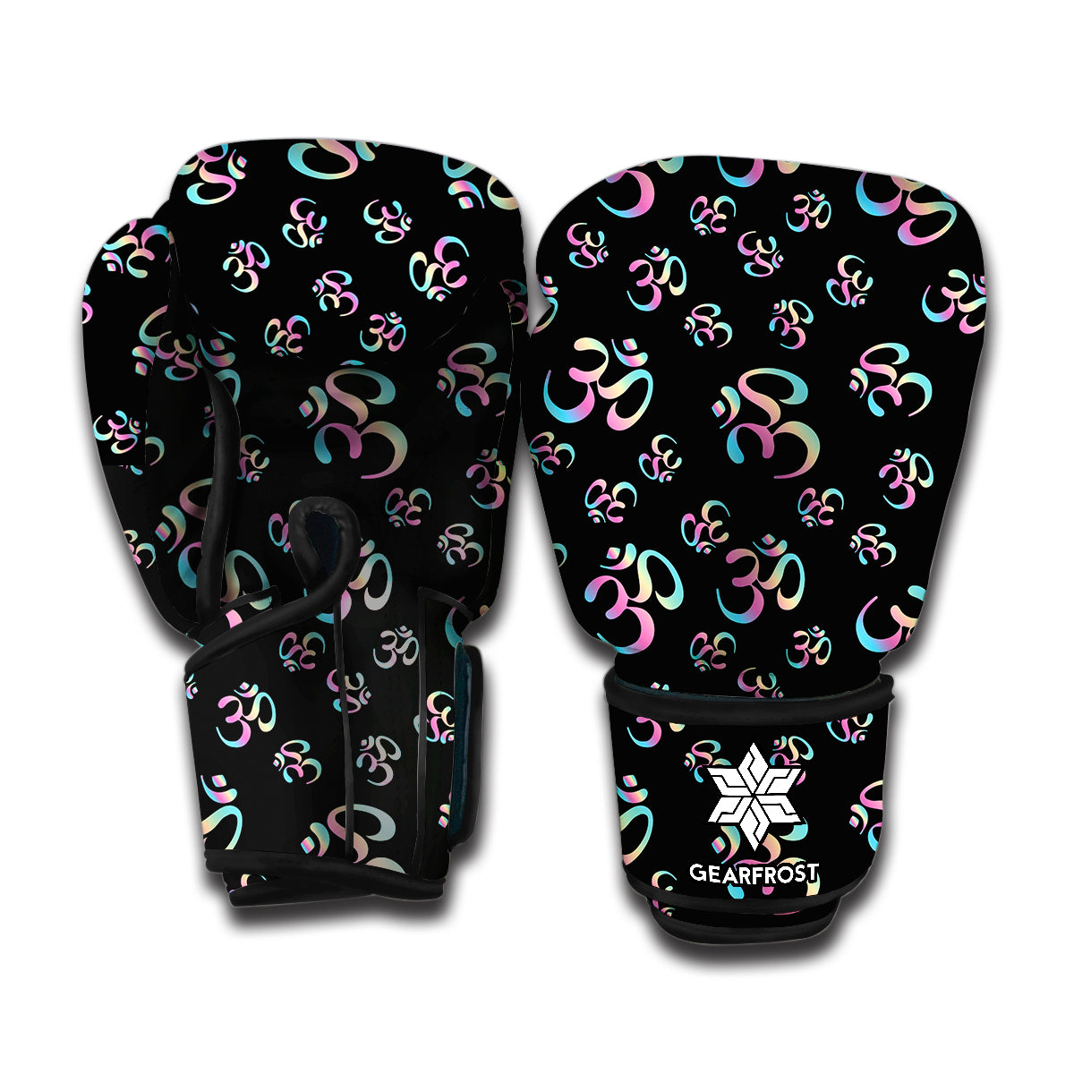 Om Sign Pattern Print Boxing Gloves