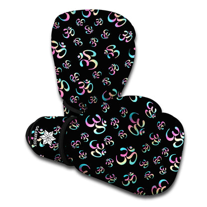 Om Sign Pattern Print Boxing Gloves
