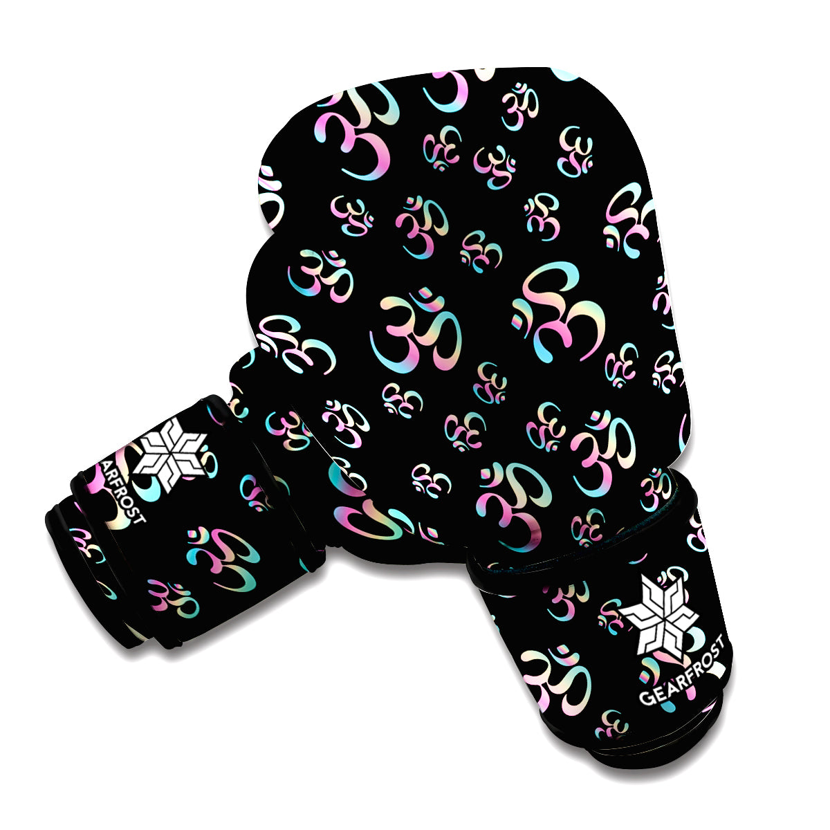 Om Sign Pattern Print Boxing Gloves