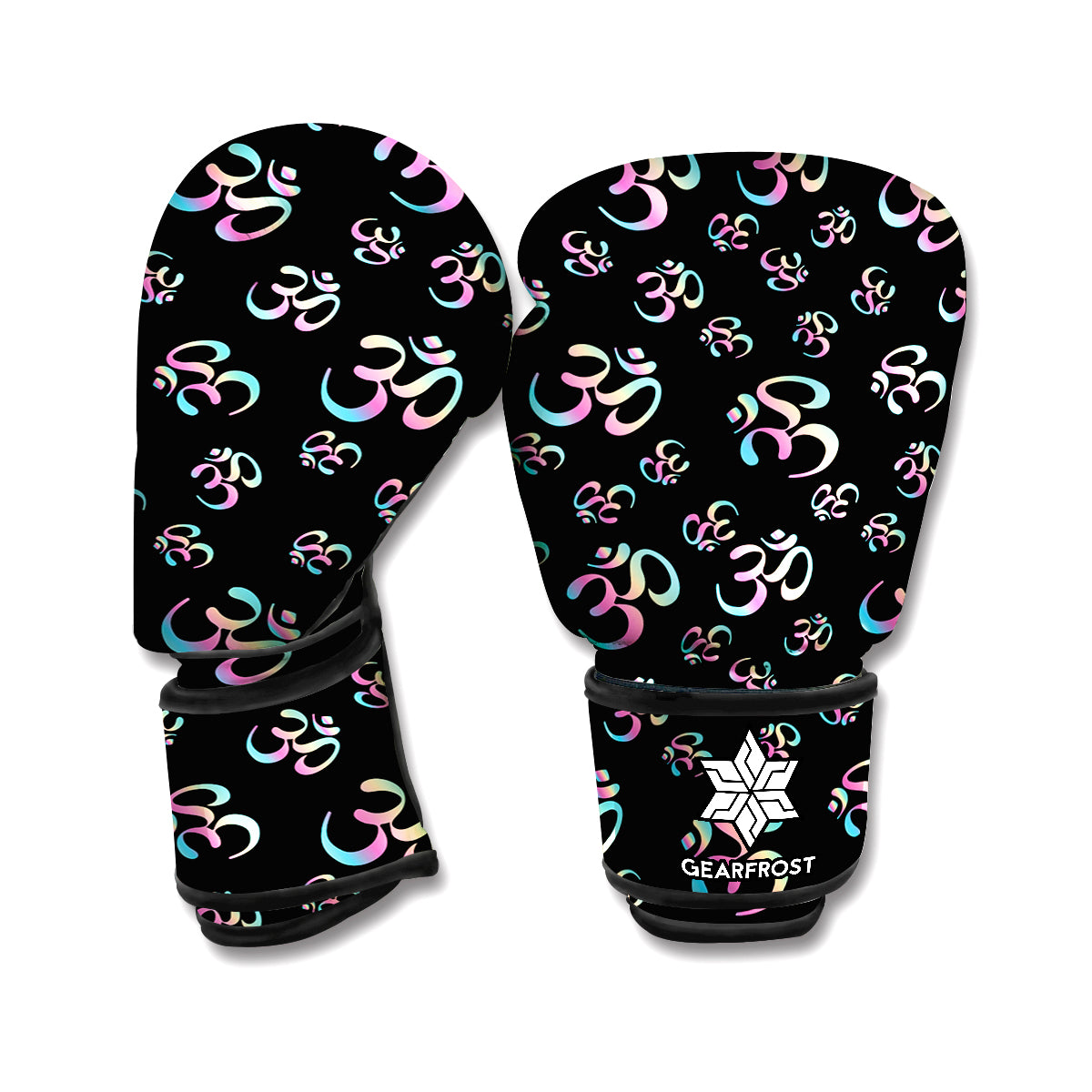 Om Sign Pattern Print Boxing Gloves