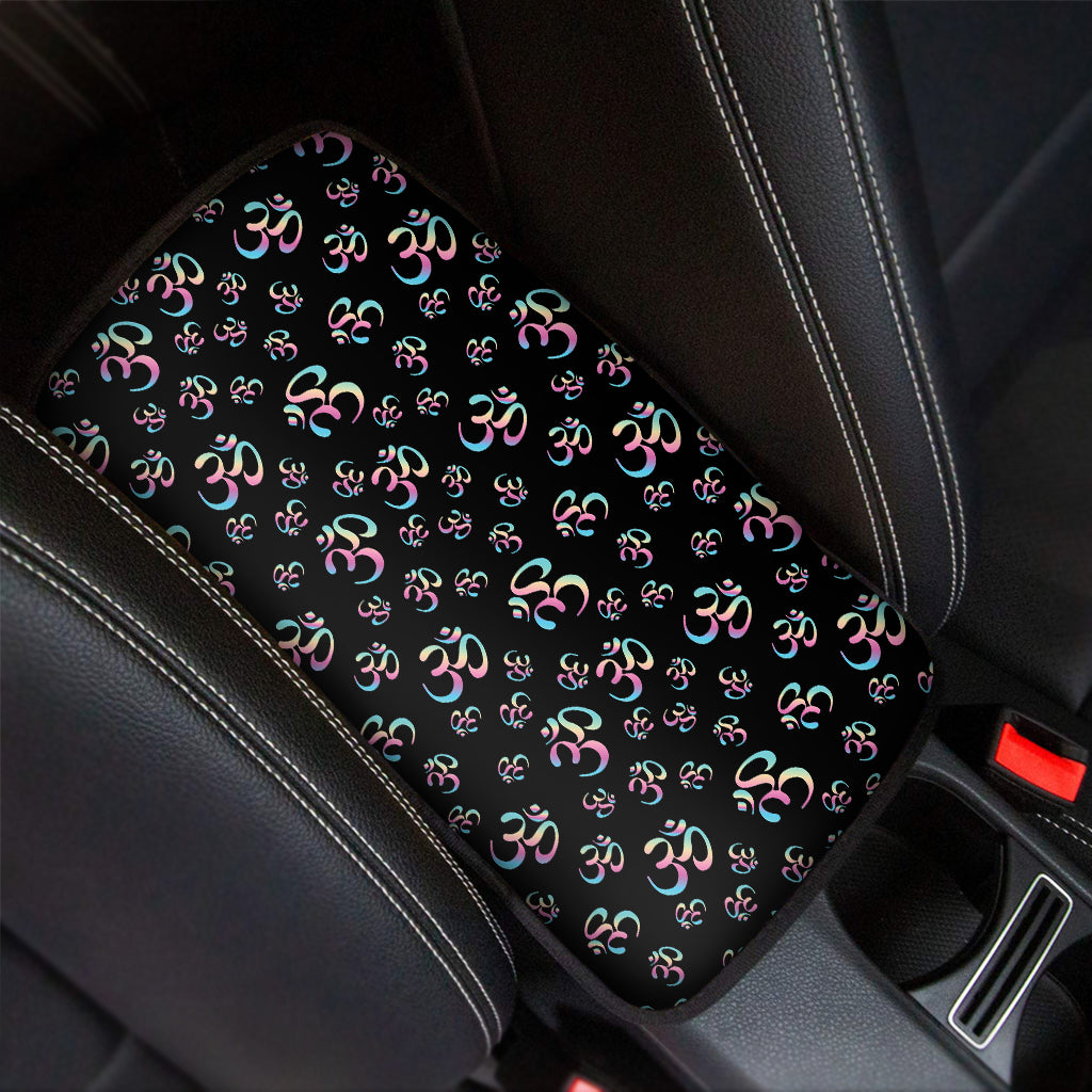 Om Sign Pattern Print Car Center Console Cover