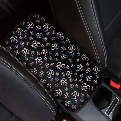 Om Sign Pattern Print Car Center Console Cover