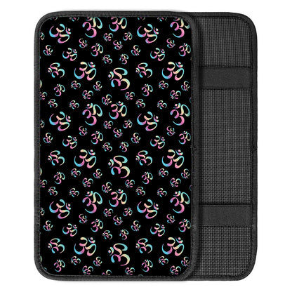 Om Sign Pattern Print Car Center Console Cover