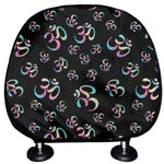 Om Sign Pattern Print Car Headrest Covers