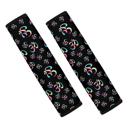 Om Sign Pattern Print Car Seat Belt Covers