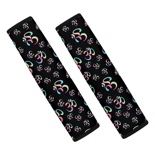 Om Sign Pattern Print Car Seat Belt Covers