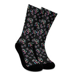 Om Sign Pattern Print Crew Socks