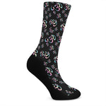 Om Sign Pattern Print Crew Socks