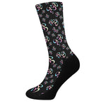 Om Sign Pattern Print Crew Socks