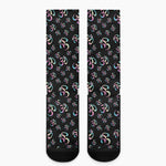 Om Sign Pattern Print Crew Socks