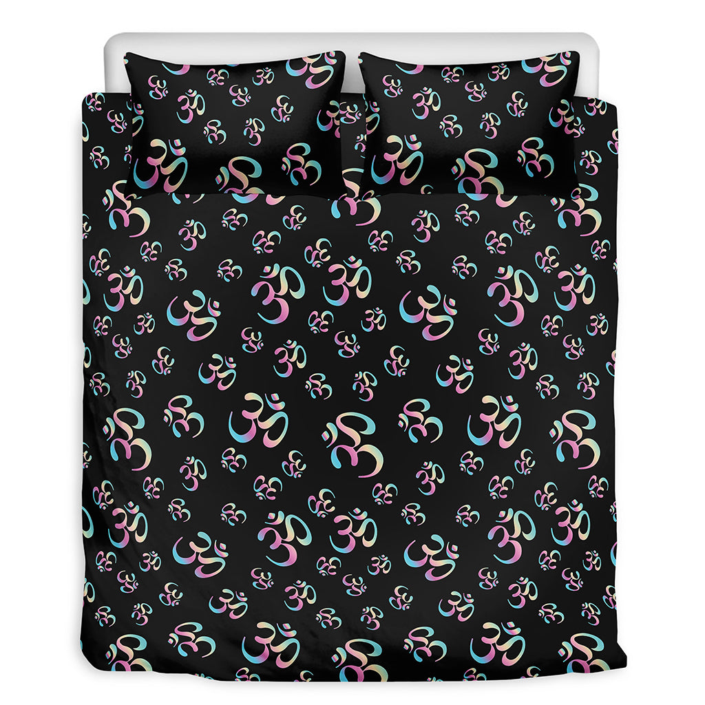 Om Sign Pattern Print Duvet Cover Bedding Set