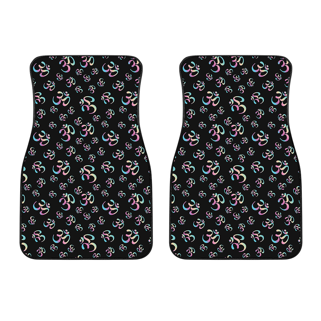 Om Sign Pattern Print Front Car Floor Mats