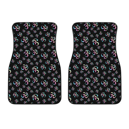 Om Sign Pattern Print Front Car Floor Mats