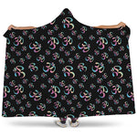 Om Sign Pattern Print Hooded Blanket