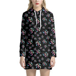 Om Sign Pattern Print Hoodie Dress