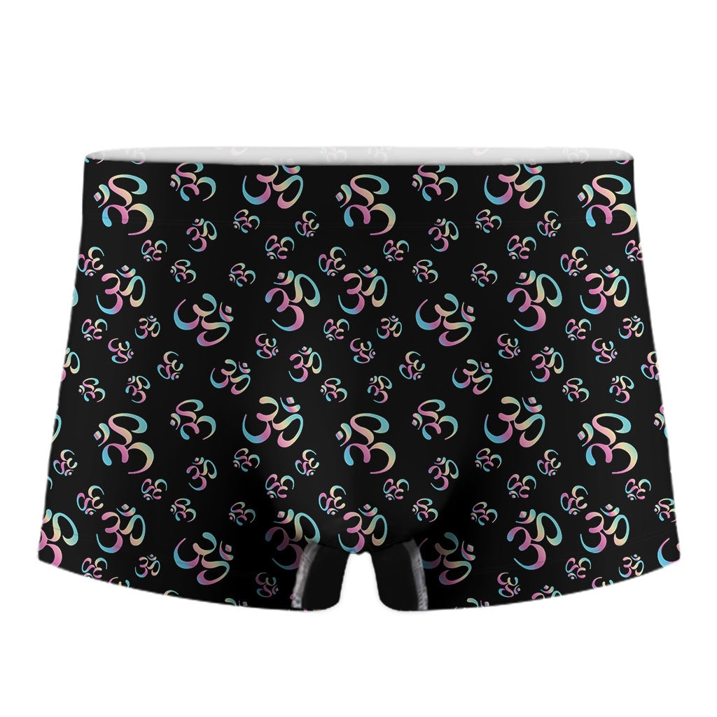Om Sign Pattern Print Men's Boxer Briefs