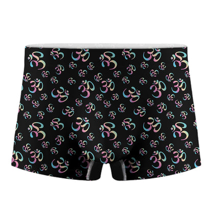 Om Sign Pattern Print Men's Boxer Briefs