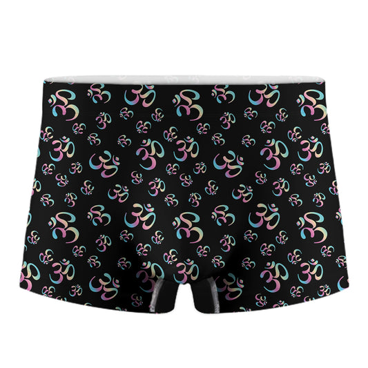 Om Sign Pattern Print Men's Boxer Briefs