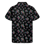 Om Sign Pattern Print Men's Short Sleeve Shirt