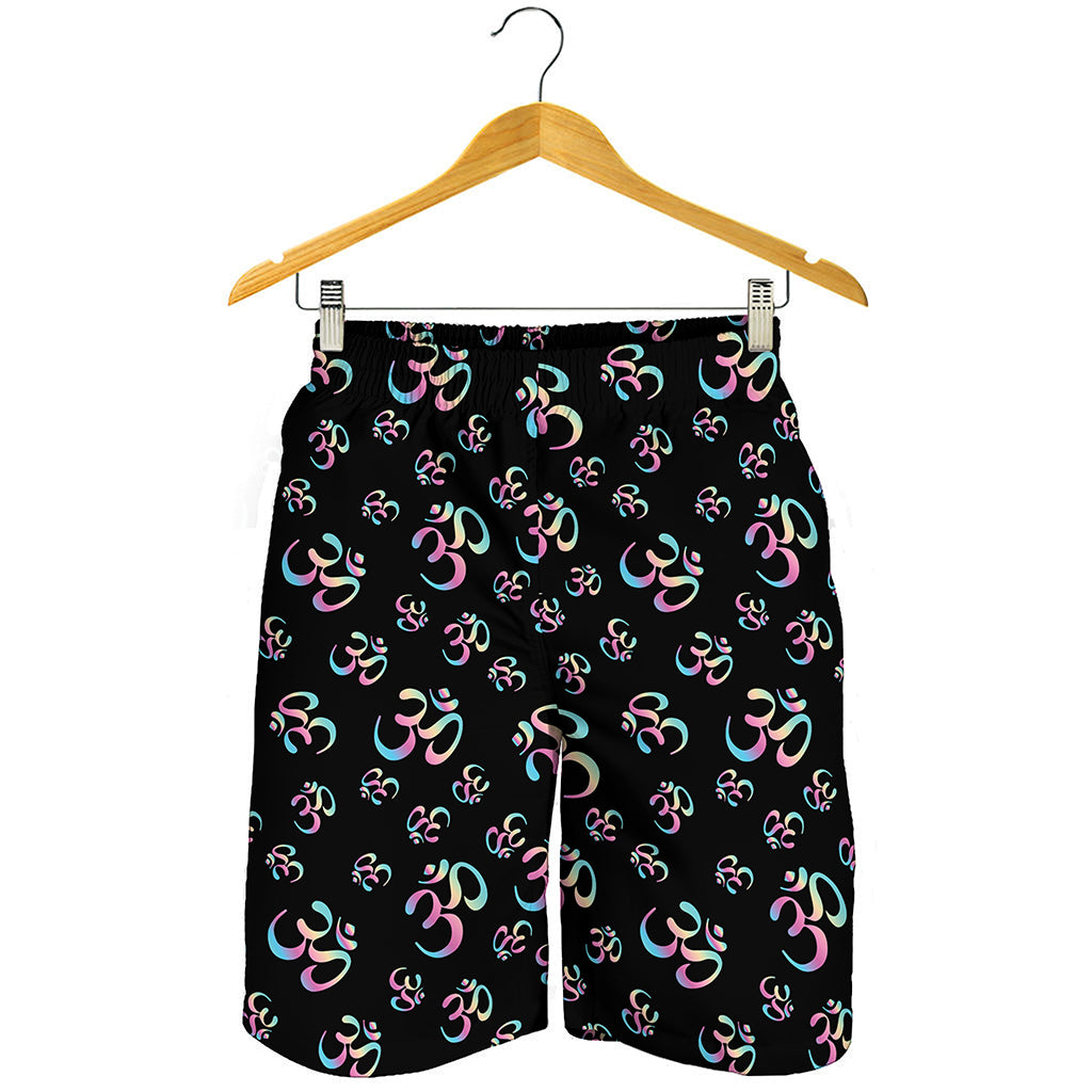 Om Sign Pattern Print Men's Shorts