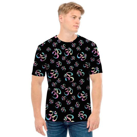 Om Sign Pattern Print Men's T-Shirt